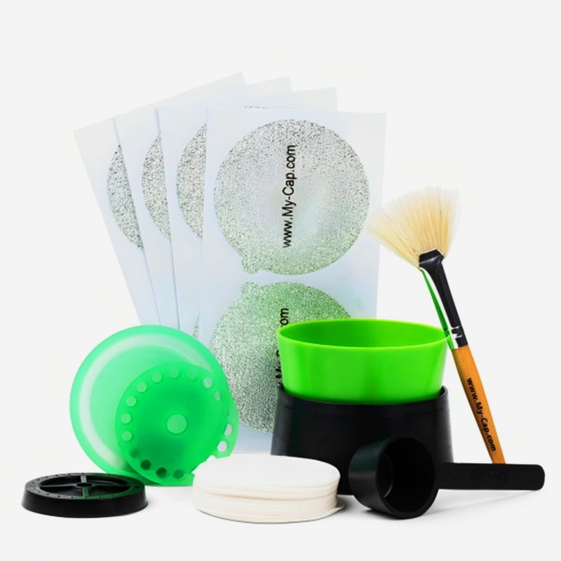 My-Cap Sampler Set - Fill Your Own Coffee Pods - Includes Cap, Lid, Foil Seals, Capsule Holder & Funnel - Complete Solution to Make Your Own Capsules for Nespresso VertuoLine Brewers - Image 1